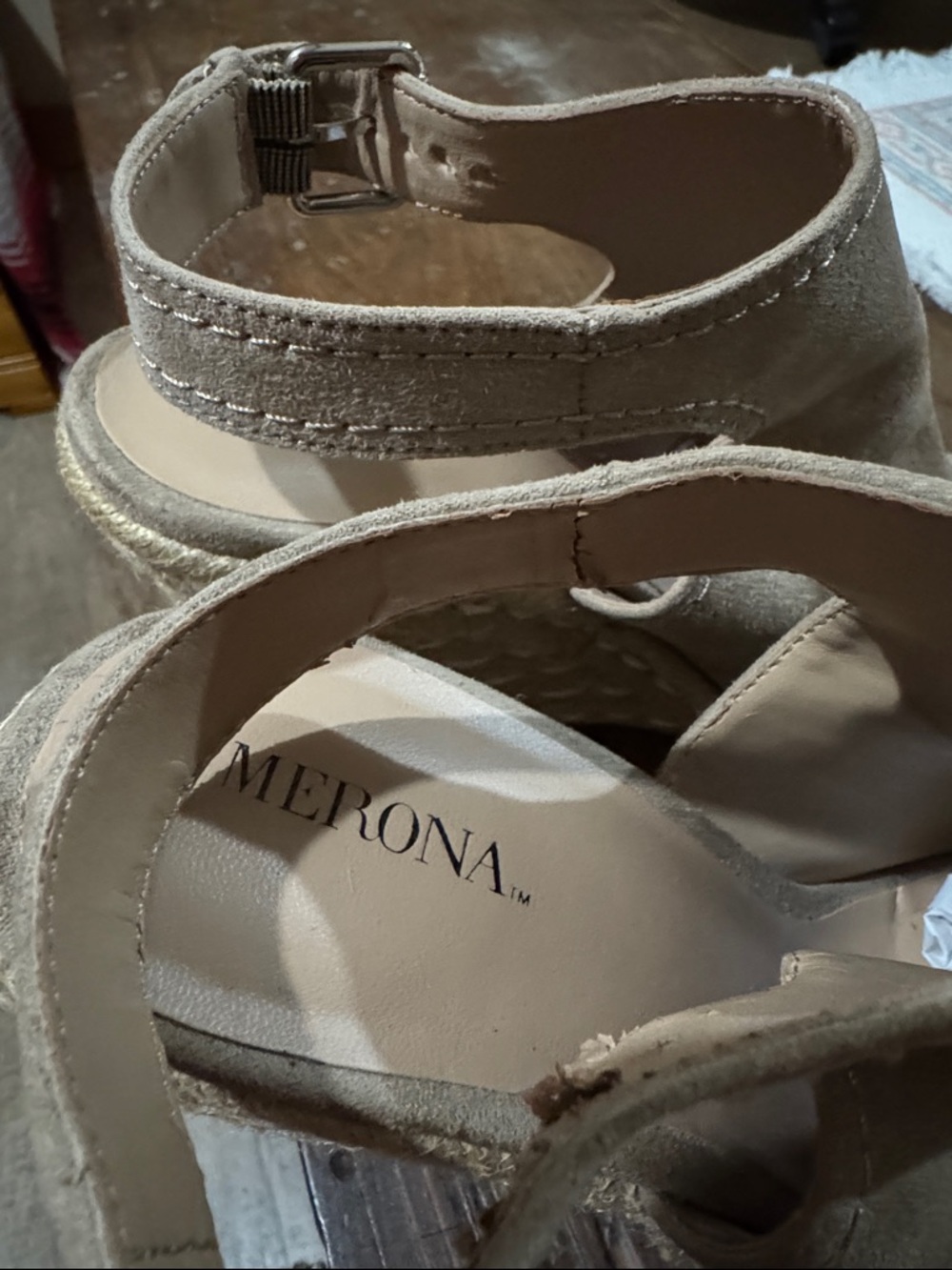 Women's Tan Wedge Sandals - Picture 8 of 8